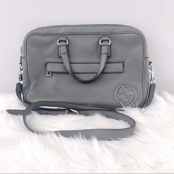 Gucci Soho Leather Briefcase Hong Kong Edition in Grey - Picture 2 of 15
